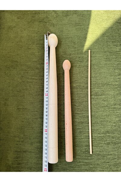 STAİNLES Geleneksel Davulcu Seti: Büyük Tokmak, Orta Tokmak ve Ritm Çubuğu