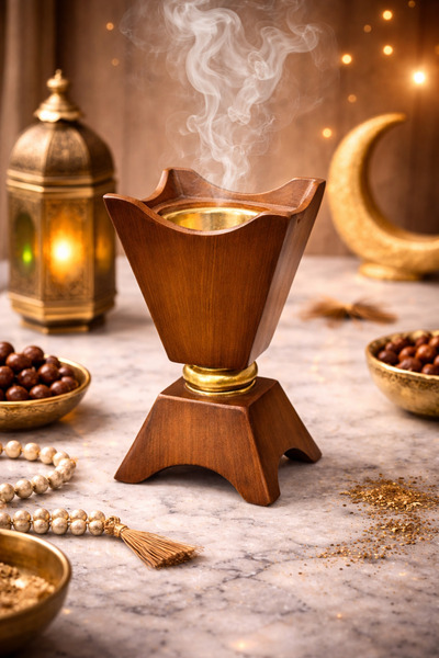 Boutique Luxury wooden incense burner with an elegant pattern