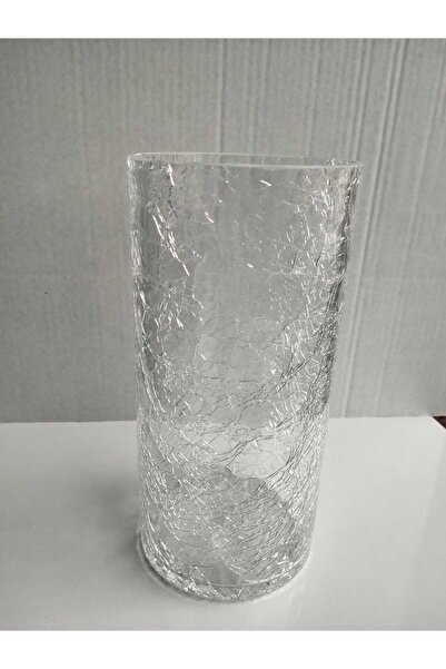 kurt41 مزهرية زجاجية كريستالية، مزهرية زجاجية شفافة عصرية، ارتفاع 25 سم لتزيي...