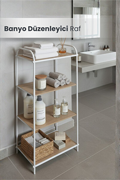 Orvila Banyo Düzenleyici Raf Banyo Organizeri Deterjanlık Şampuanlık Banyo Do...