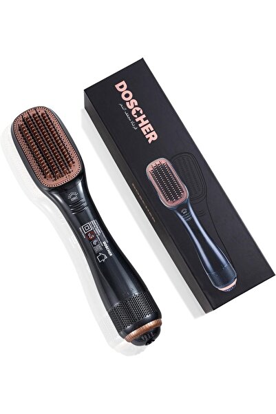 Genericc DOSCHER 2 in 1 Hair Dryer Brush & Straightener Brush, Professional C...