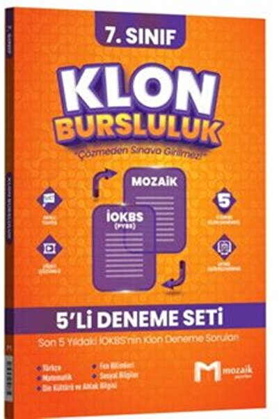 Mozaik Yayınları 7. Sınıf Klon 5 li Deneme Seti