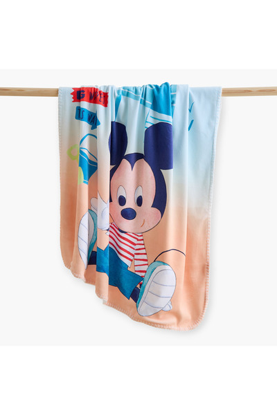 Disney Mickey Mouse Print Raschel Blanket - 80x100 cm