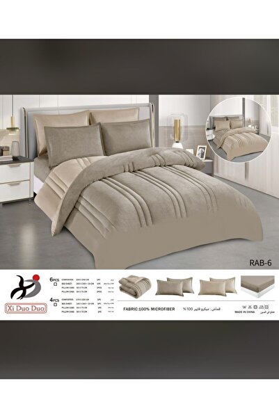 alzawia Single velvet bedspread, double-sided, 4 pieces