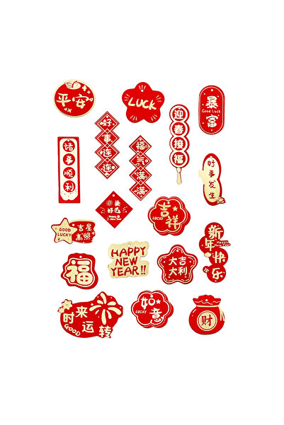 Party Magic 54-Piece Assorted Potted Plant Hanging Ornaments – Mini CNY Decor...