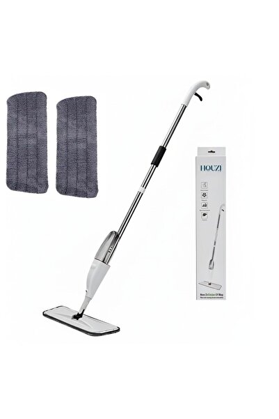 Houzi ممسحة بخاخ برأس مسطح من الألياف الدقيقة بزاوية 360 درجة لتنظيف الأرضيات...