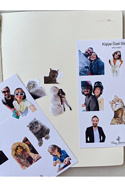 tinystoriestr Kişiye Özel Özel Kesim Sticker - 2 Sayfa(16 Adet Fotoğraf)