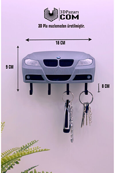 Butik Suport decorativ pentru chei cu imprimare 3D, de culoare gri, proiectat...