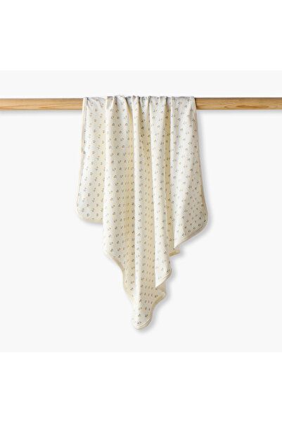 Juniors بطانية استقبال للأطفال بنقشة زهور - قطن