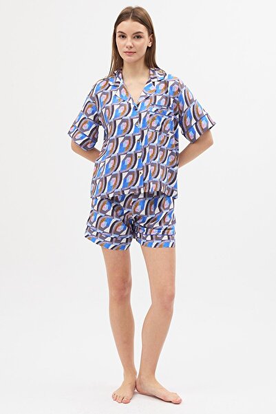 Amarelle Liberty purple liberty masculine short set