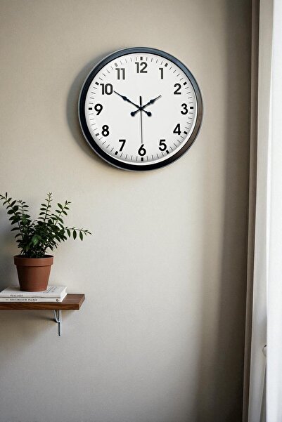 Marsilyan Zentime 40 cm Black Stylish Wall Clock