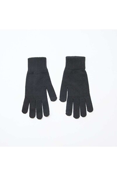 KIABI Lightweight Knit Gloves BLACK