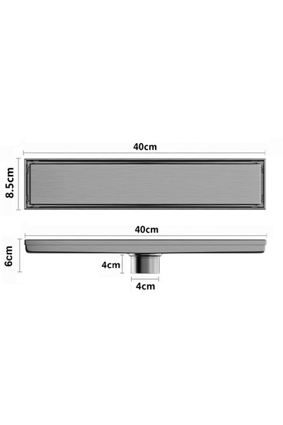 ask صفاية ستانلس ستيل عصرية سطح مرأة مقاوم للصدأ مقاس 40cm * 8.5cm