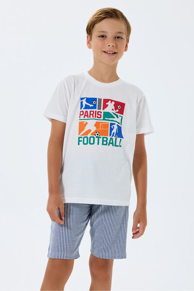 Rolypoly Costum bermuda albă pentru băiat