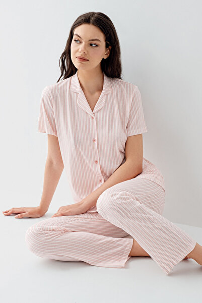 Arnetta Σετ πιτζάμες γυναικείο ροζ πουκάμισο