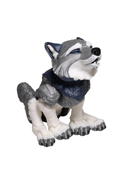 Deniz3DToys Hareketli Uluyan Kurt Oyuncak - Uluyan Kurt Figürü - Hediye Oyuncak