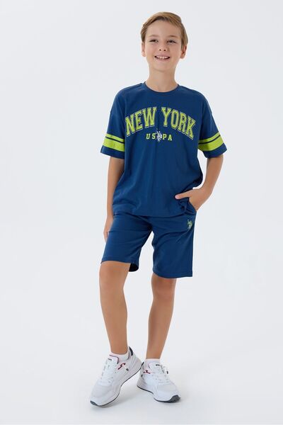 U.S. Polo Assn. Boys Navy Bermuda Set