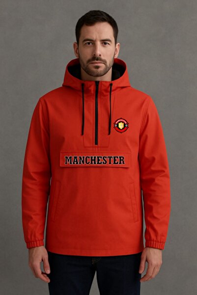 SARI Αδιάβροχο με μισό φερμουάρ MANCHESTER RED