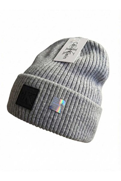 OEM Striped wool blend hat, Unisex, One Size, Grey