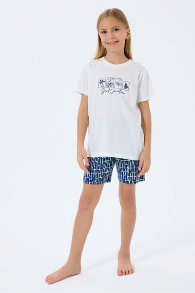 Rolypoly Set pantaloni scurți albi pentru fete