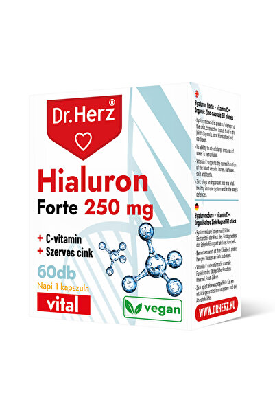 Dr Herz Capsule supliment anti imbatranire Hialuron Forte 250 mg + vitamina C...