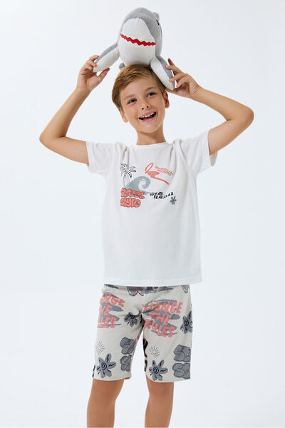 Rolypoly Costum bermuda albă pentru băiat