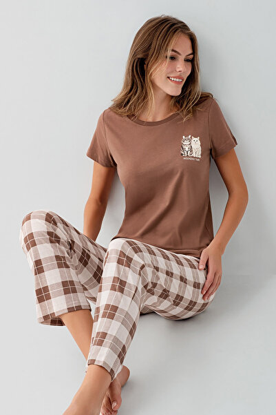 Rolypoly Women's Brown Pajama Set