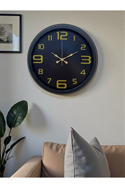 Marsilyan Zentime Prime Black 40 cm Metal Modern Design Wall Clock