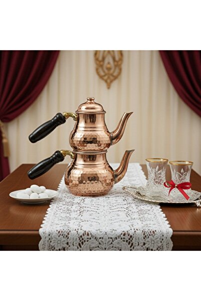Yardımcı Bakır Since 1997 Copper Small Damat Teapot