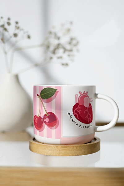 EYBaskı Tasarım Colorful Patterned Porcelain Mug