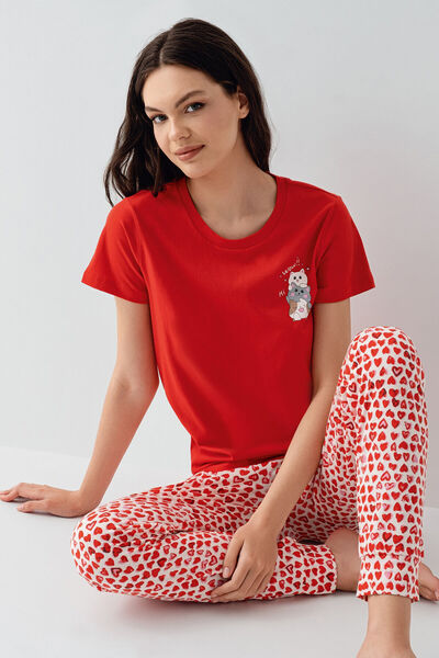 Arnetta Women's Red Pajama Set