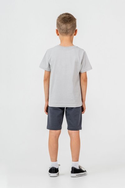 U.S. Polo Assn. Boy's Crew Neck Embroidered Summer Regular Fit Gray Bermuda Set Us2431-C-V2