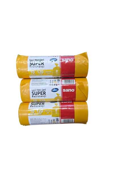 Sano OPTIMA SUPER BAGS 120L, YELLOW pack of 3 pcs