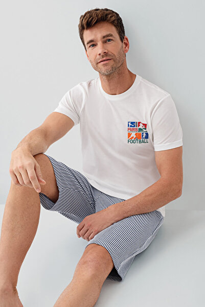 Rolypoly Мъжки бял бермудски костюм