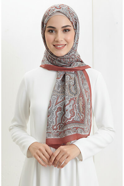 sefamerve Ethnic Pattern Janjan Shawl 70304-16 Tile