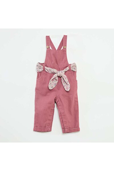 KIABI أفرول طويل من قماش التويل مع حزام من الشاش القطني، لون بنفسجي