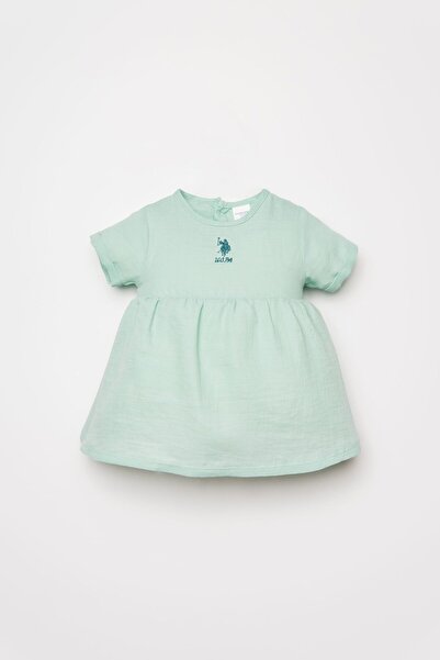U.S. Polo Assn. U.S Polo Assn. Kız Bebek Yeşil Elbise