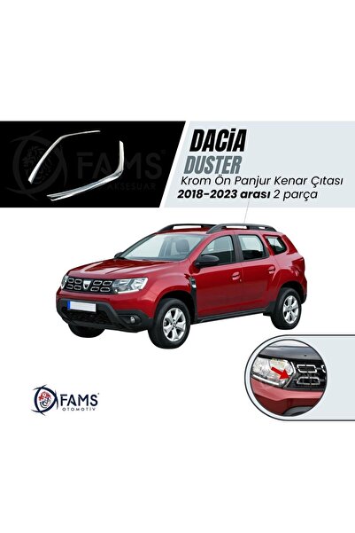 FAMS OTO AKSESUAR Dacia Duster Krom Ön Panjur Kenar Çıtası 2018-2023 Arası 2 ...