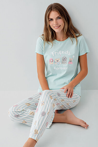 Rolypoly Γυναικείο Σετ Πυτζάμες Πράσινη