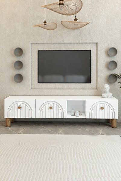 izcodesign Bohem Model 3 Kapaklı TV Ünitesi - MDF Membran Kapak | 180 cm