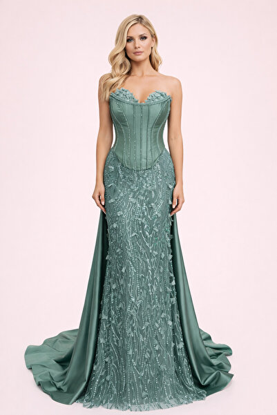 Hüseyin Baştürk İŞLEMELİ KORSELİ BALIK ABİYE