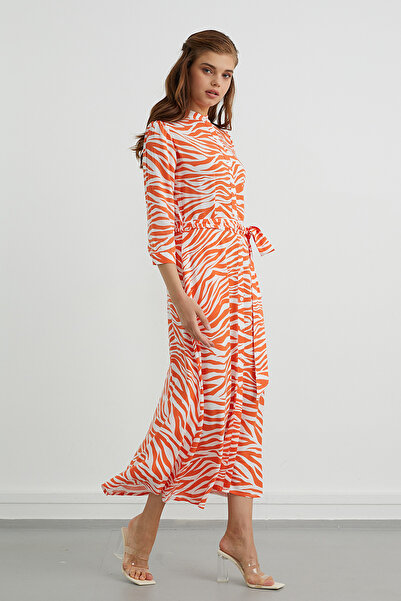 PAULMARK Patterned Midi Dress