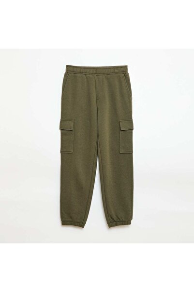 KIABI بنطال رياضي من قماش تيري فرنسي أخضر