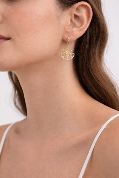 XUPING JEWELRY Style Pearl/Xuping Jewelry Star Dangle Zircon Stone Earrings