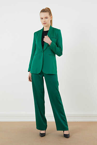 PAULMARK Γυναικείο σατέν μπουφάν με ένα κουμπί