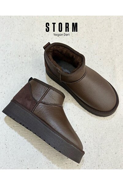 Zuum Storm Mini Size Thick Sole Women's Boots - Brown Skin