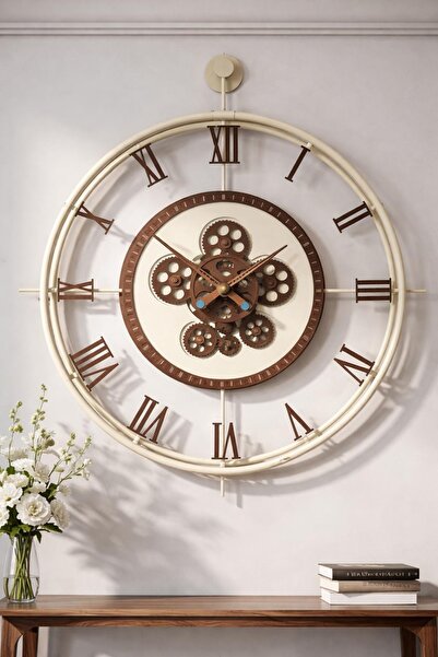 MetaQuartz Aksesuar Krem - KADRAN CEVİZ DÖNENCE(Quartz Mekanizma) - Çarklar D...