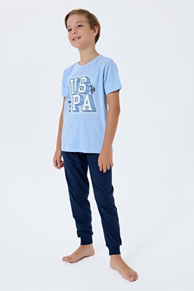 U.S. Polo Assn. Σετ πιτζάμες για αγόρι μπλε