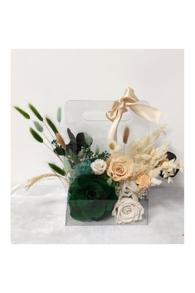 OEM Plexiglass Bag with Frozen and Dried Flowers