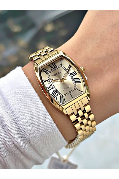 Ferrucci Special Design 24 Months Warranty Steel Band Gold Color Women Wrist ...
